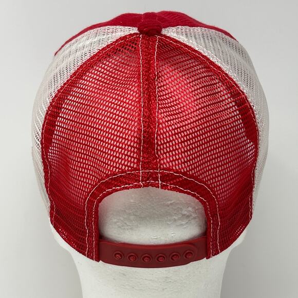 Vintage Cenex Feed Trucker Hat Cap Red 80s Farmer Farming Corduroy Mesh Snapback - Picture 3 of 9